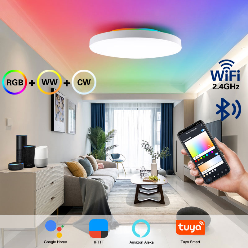 Best sales!!! RGBW smart wifi tuya light ceiling for sitting room